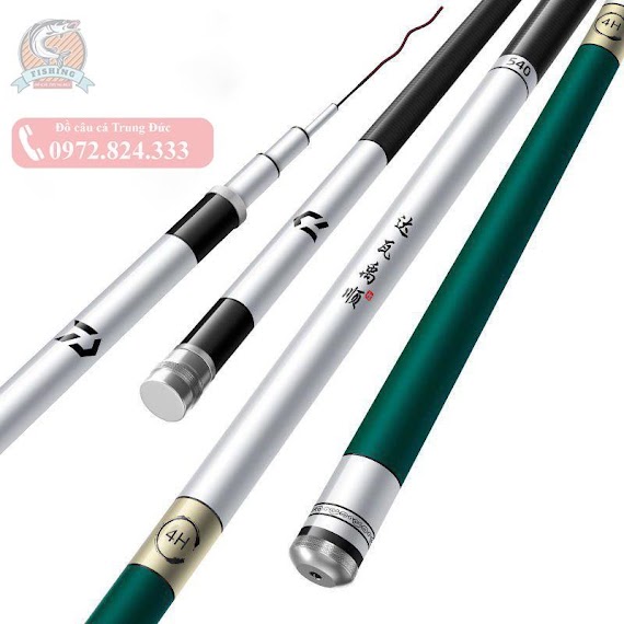 Cần Câu Đài Daiwa 4H Chất Liệu Carbon New 2022