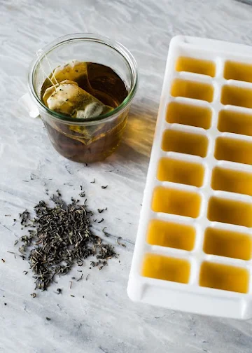 Green tea ice cubes