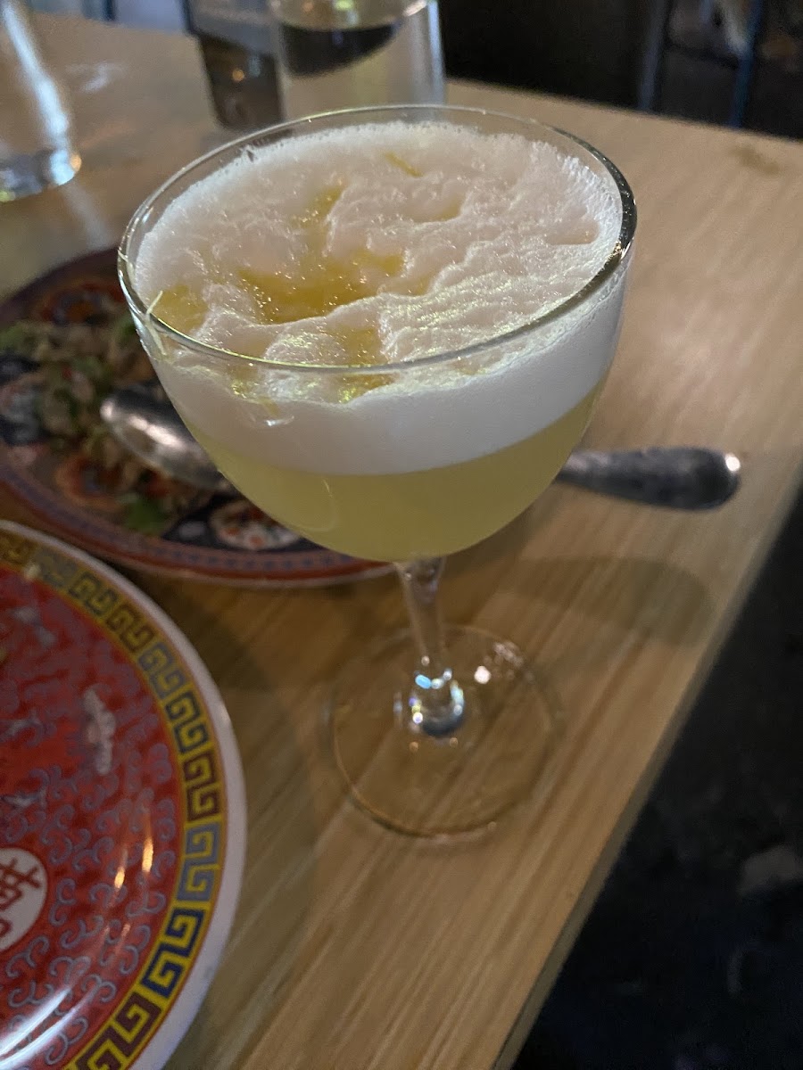 The Nauri (pear sake with egg white foam). This was delicious!!