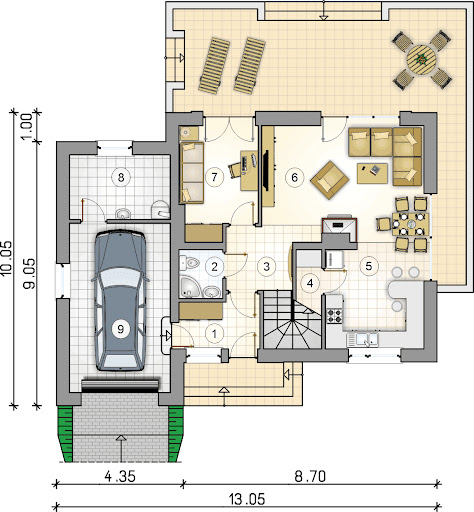 Emerson II - Rzut parteru