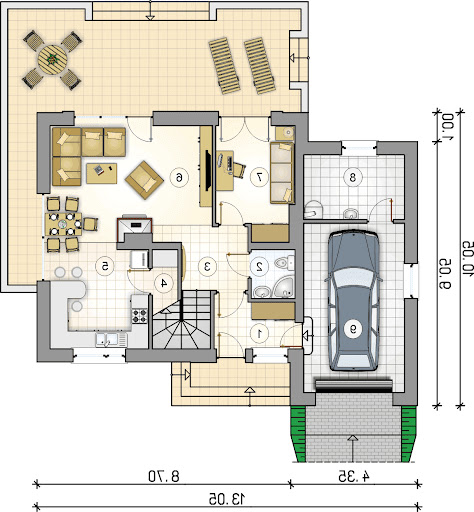 Emerson II - Rzut parteru