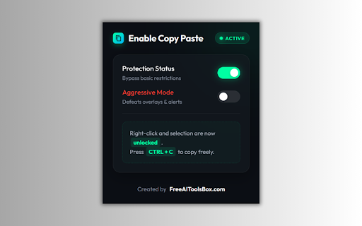 Enable Copy Paste & Allow Right Click screenshot 2