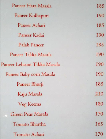 Potoba menu 