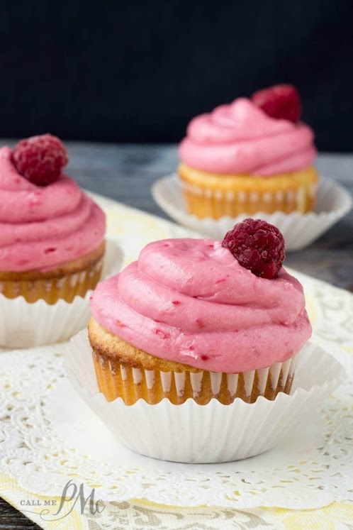 Lemon Cupcakes with Raspberry Lemon Cream Cheese Frosting