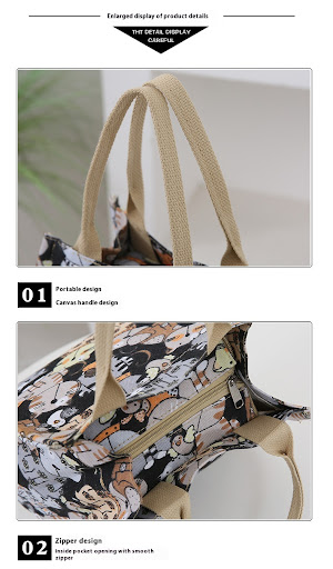 Title 6, Womens Portable Cartoon Large Capacity Handbag...