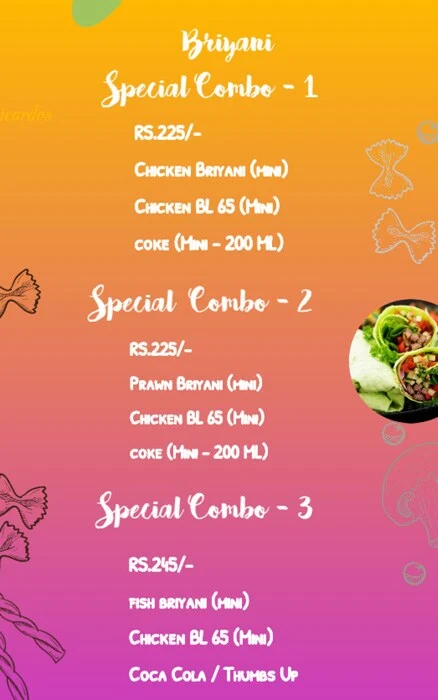 Starlight menu 