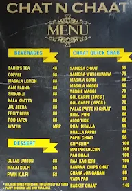 Chat N Chaat menu 1