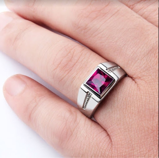 Title 2, Womens Fashion Simple Square Zirconia Ring, ad...
