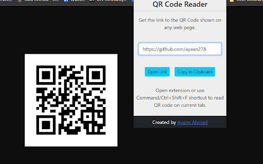 QR Code Reader chrome extension