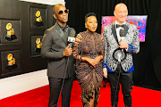 Zakes Bantwini, Nomcebo Zikode and Wouter Kellerman after their Grammy win.