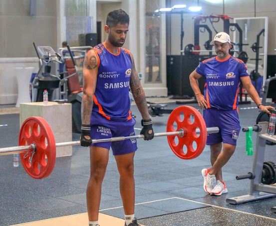 Suryakumar Yadav during his workout session