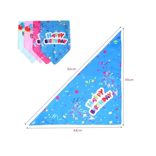 Happy Birthday Dog Bandanas Triangular Bandage Scarf Pet Product Puppy Kitten Teddy Chihuahua Neckerchief Dogs Accessor