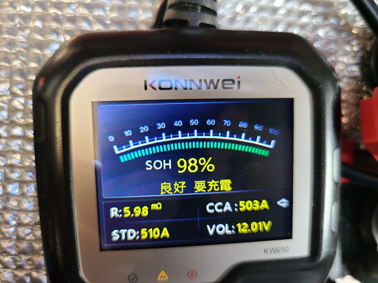 トゥインゴのバッテリー・バッテリー計測・のび～太EX12V・のび～太・KONNWeiに関するカスタム事例の投稿画像1枚目