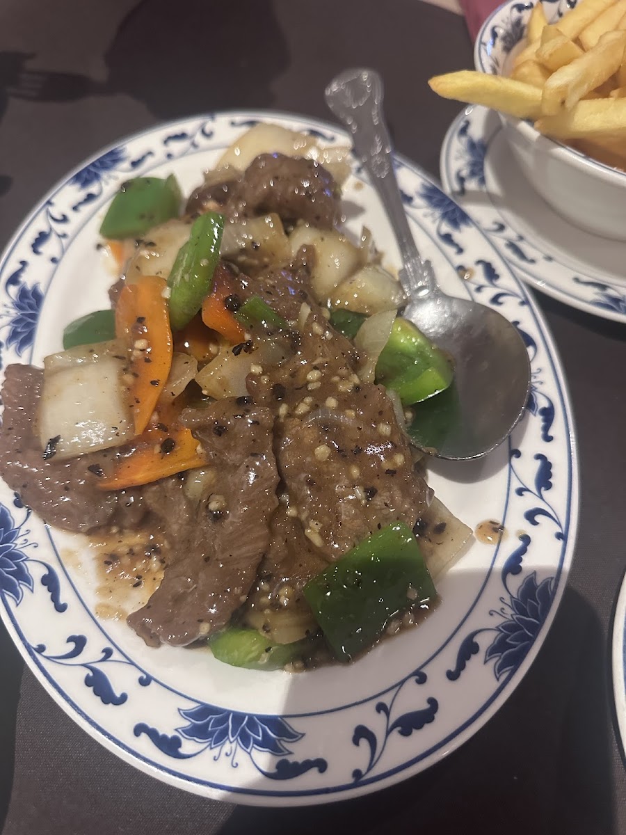 Beef in black bean sauce