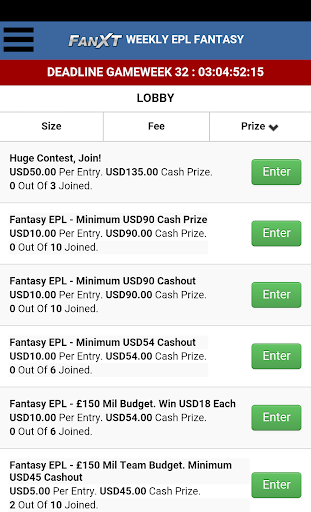 Daily Weekly Fantasy EPL