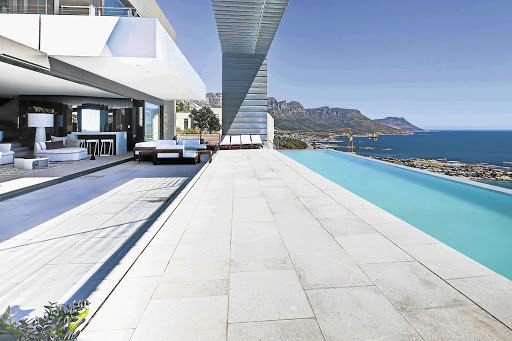 The view of Clifton and the Twelve Apostles from this house on Nettleton Road, Cape Town, justifies the price tag of R120-million. According to estate agents, the property compares with the best seaside real estate in the world