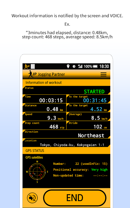 Android application Jogging Partner screenshort