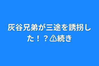 「灰谷兄弟が三途を誘拐した！？⚠続き」のメインビジュアル