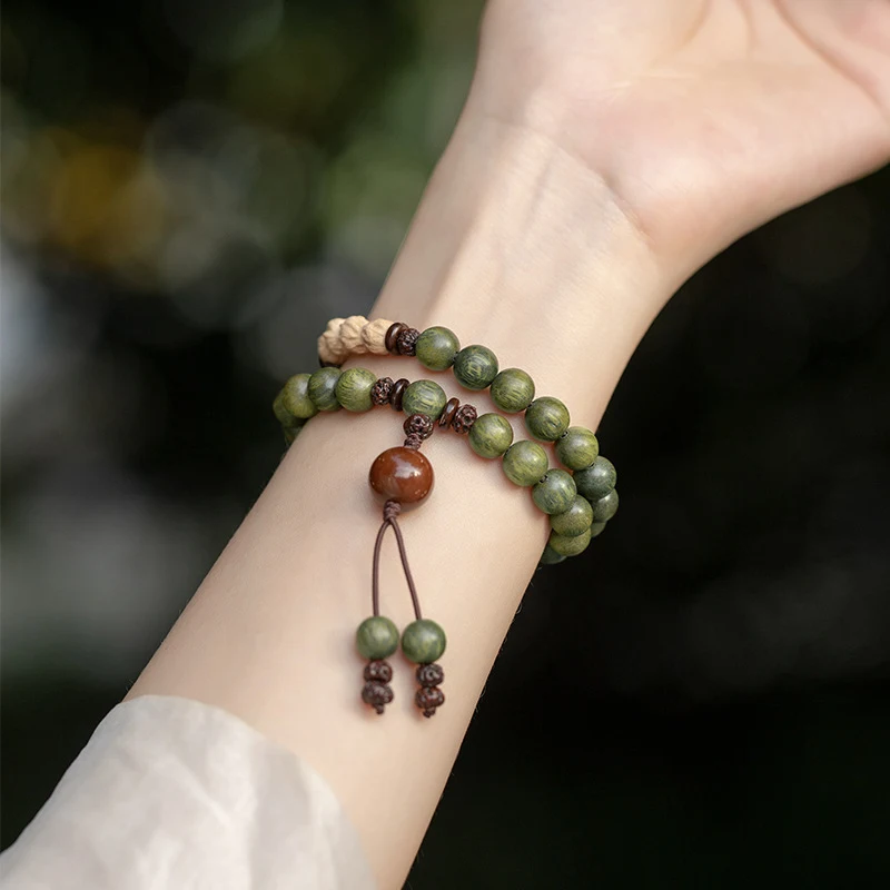Title 4, Sandelhouten gebedskralen armband voor dames. B...