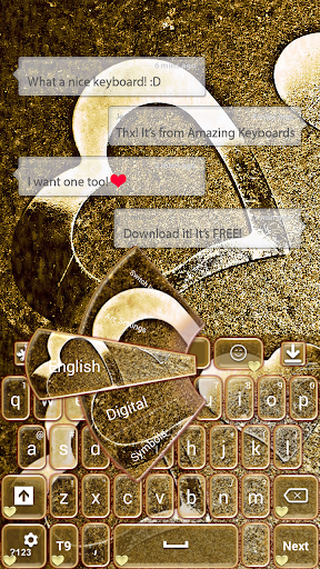 Gold Valentine Keyboard