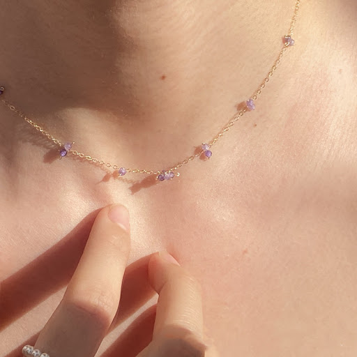 Title 3, Niche Vintage Crystal Zircon Star Clavicle Chai...
