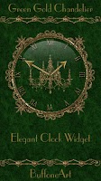 Green Gold Chandelier Clock Wi Screenshot