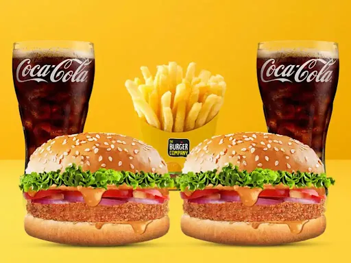 2 Tandoori Chicken Burger With Salted Fries And 2 Pepsi [250 Ml]