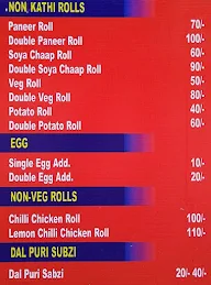 Kolkata's Special Kathi Roll menu 2