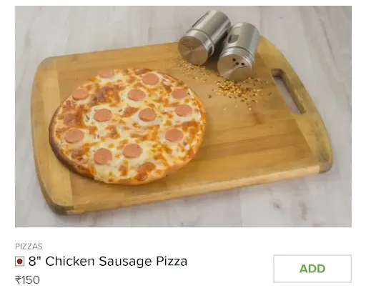 Chicken Sausage Pizza(7 Inches)