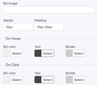 Customize how your button looks on hover, on click, and more