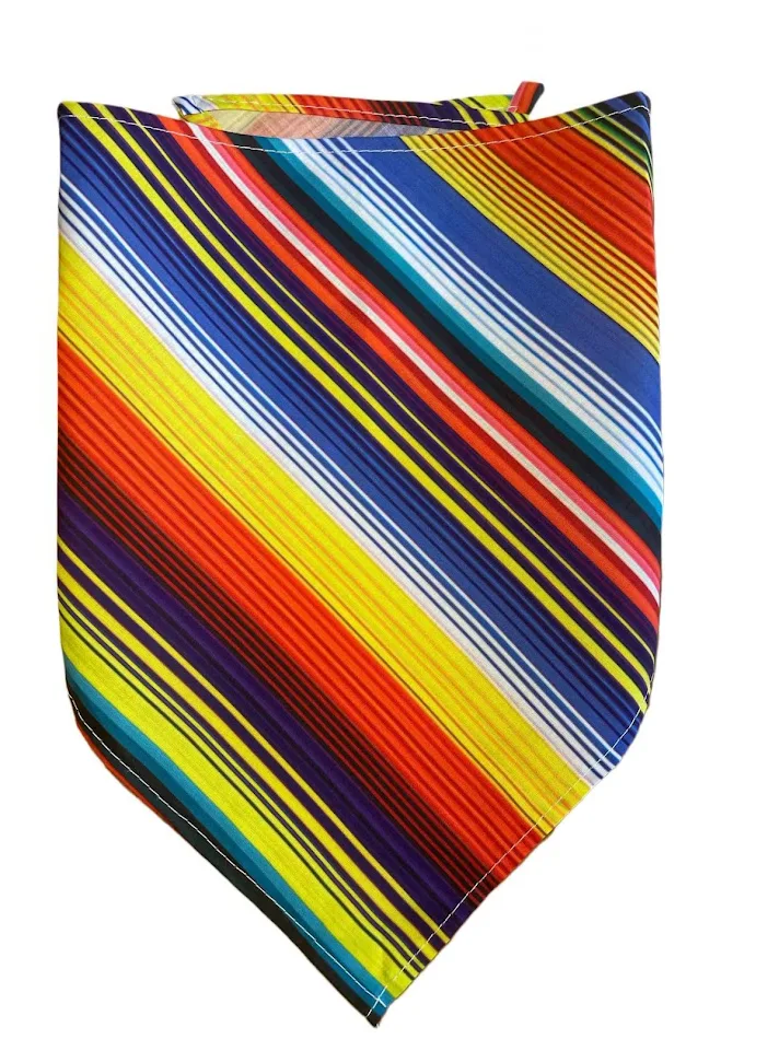 60pcs/lot Summer Rainbow Colorful Pet Dog Puppy Cat Polyester Bandanas Collar Scarf Tie Handkercheif GR42301 Custom M