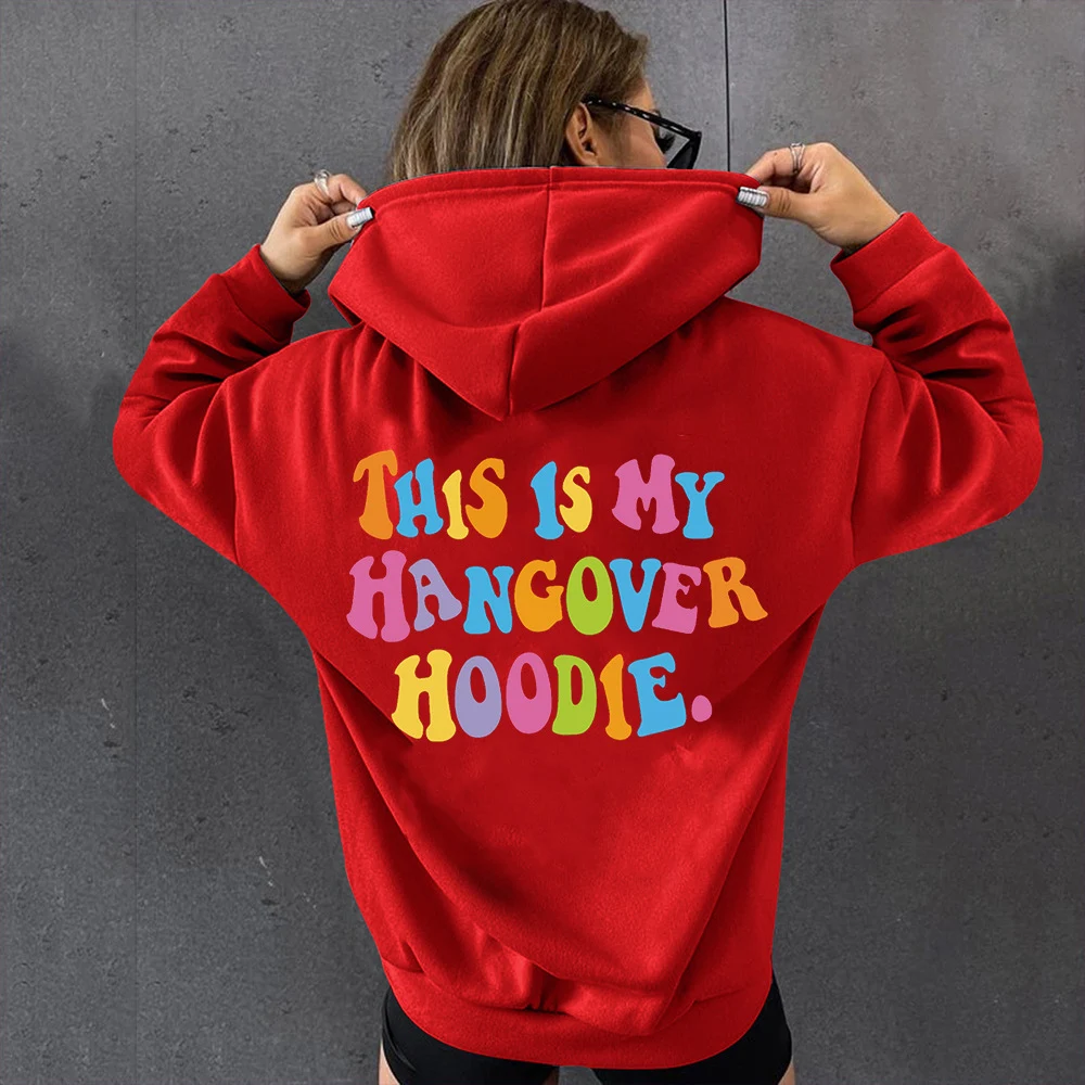 Title 7, Womens THIS IS MY HANGOVER HOODIE Back Print D...