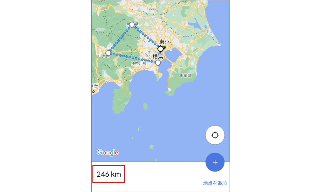 地図上で複数の地点を追加する