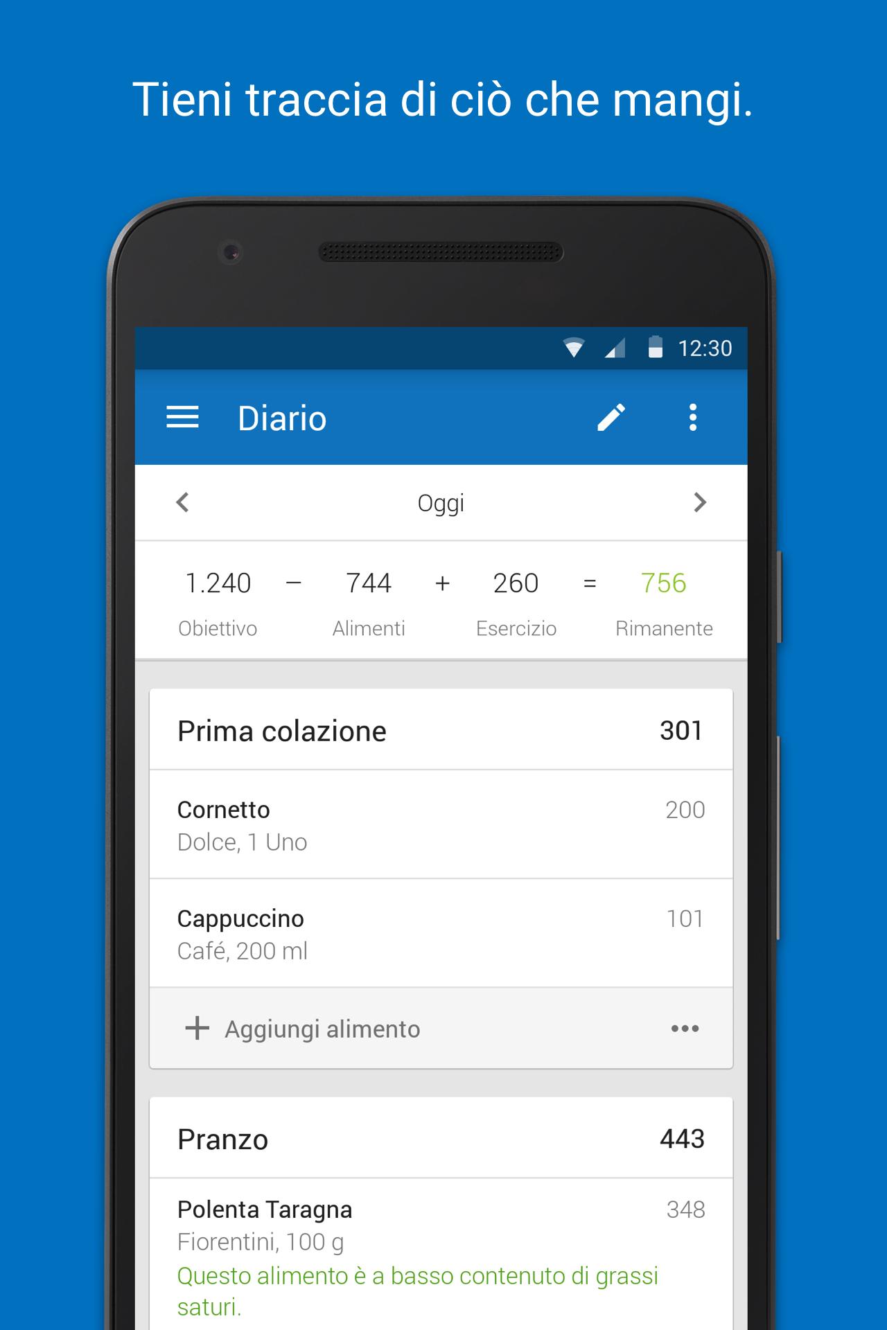 Android application MyFitnessPal: Calorie Counter screenshort