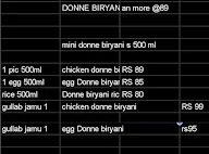 Donne Biryani An More @89 menu 1