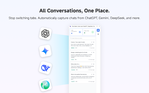 Chat Memo | Auto-save ChatGPT, DeepSeek, Gemini AI Conversations