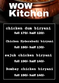 Wow Kitchen menu 1