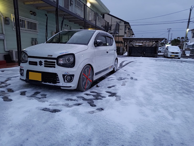 アルトワークスのタイヤ滑り止め・大雪警報に関するカスタム事例の投稿画像4枚目