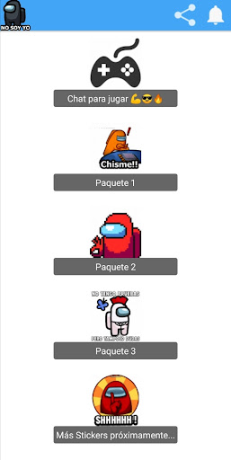 Stickers de Among Us  Chat para jugar