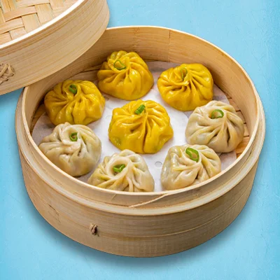 Veg Half And Half Momos - 6 Pcs + 6 Pcs