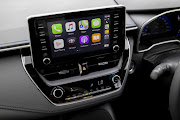 The touchscreen infotainment system supports Apple CarPlay and Android Auto.