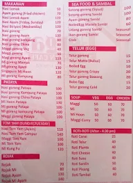 Bergaya Malaysian Cafe menu 3