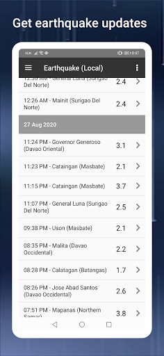 Screenshot PH Weather And Earthquakes