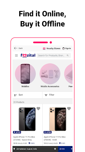 Screenshot Feezital® for Shopping Locally