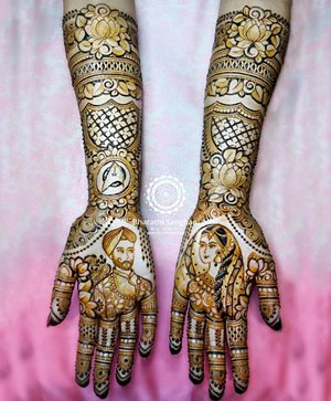 Lotus Motif Bridal Mehndi Designs