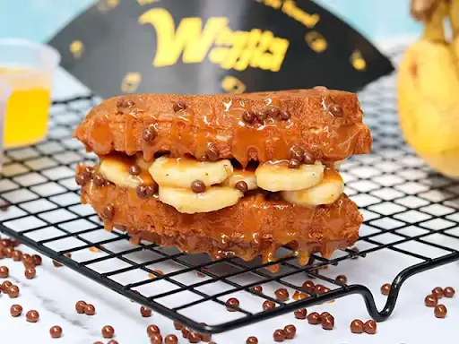 Banana & Salted Caramel Waffle Sandwich