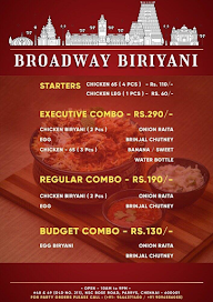 Broadway Biriyani menu 1