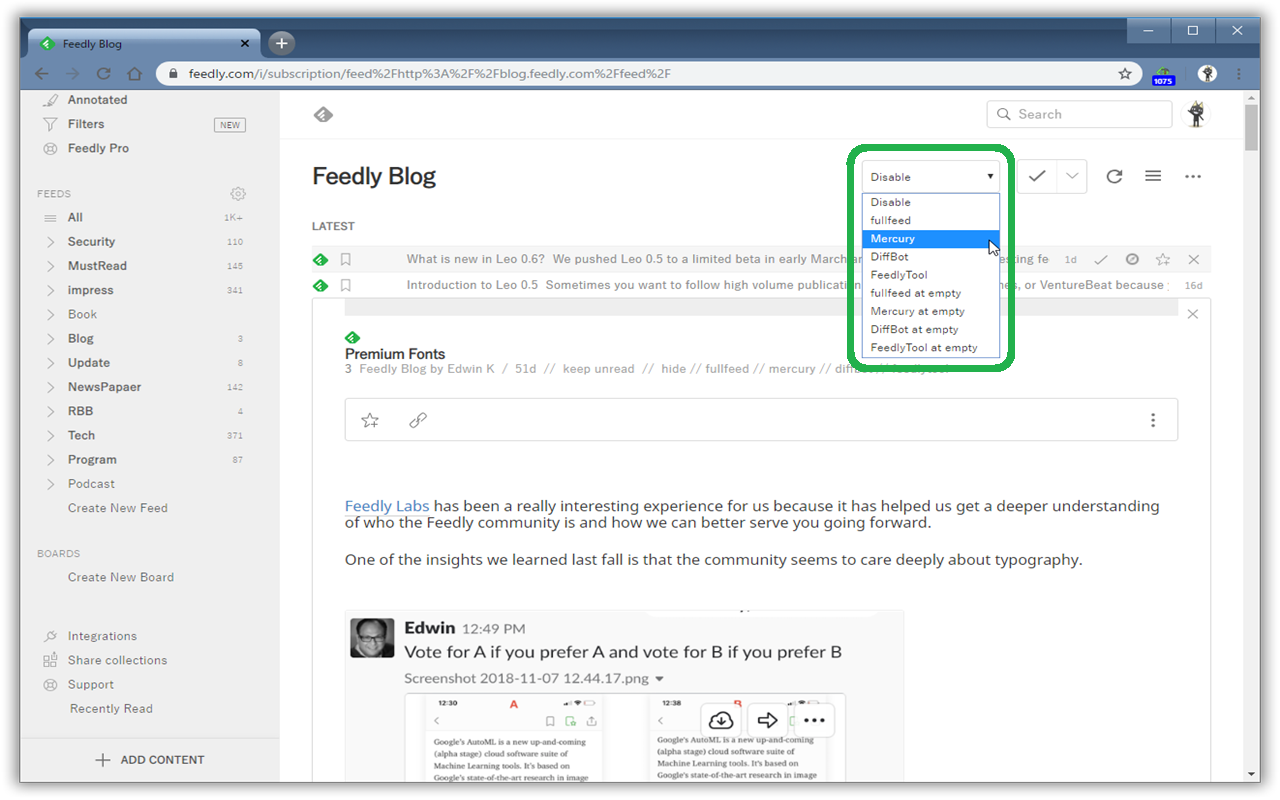 FeedlyTool Preview image 3