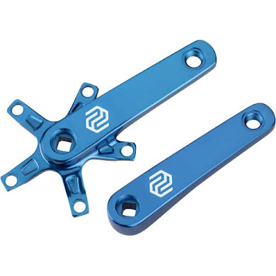 Promax SQ-1 Square Taper JIS Cold Forged Crank Arms - 150mm Blue (installed)