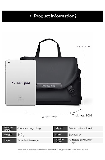 Title 1, Mens Japanese Style Messenger Shoulder Bag, Fu...